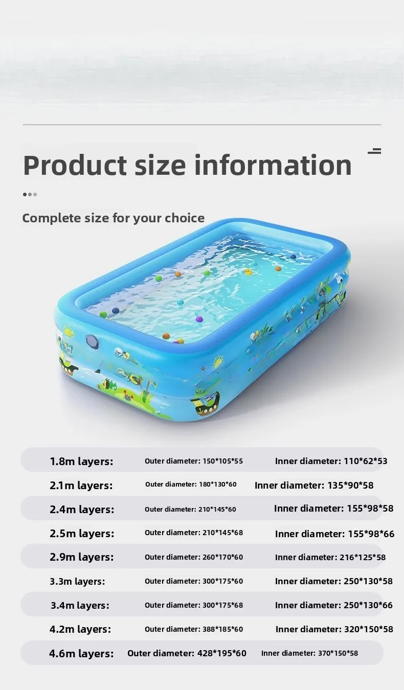 Inflatable swimming pool Household baby Children Baby Outdoor thickened swimming bucket Children Adult slide Large paddling pool