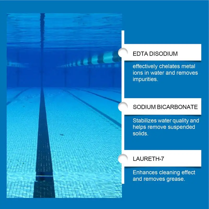 pool water clarifier 100ml fast-acting flocculant swimming pool cleaner odor-eliminating Algae Prevention Safe for Kids Pets