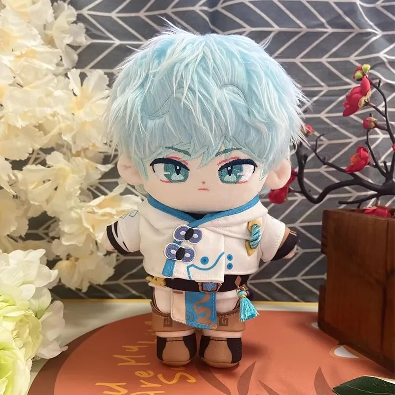 20cm New Anime Genshin Impact Plush Dolls Chong yun Clothes Cotton Dress Up Outfit boys girls kids Gifts Children's gifts toys