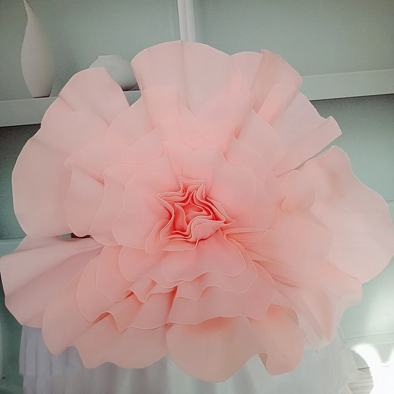 DIA 80CM PE Rose Indoor Shooting Props Artificial Rose Shopping Mall Window Display Wedding Roadguide Decoration 3D Flower Head view 6