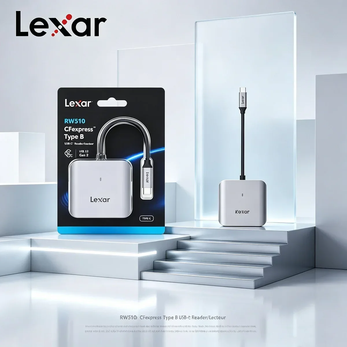 Original Lexar High Speed Memory Card Reader CFexpress Type-B Card Reader USB 3.2 Type-C 10Gbps Transfer Speed for CF Cards