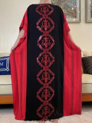 Vestido musulmán de Ramadán Abaya Dubai para mujer, caftán bordado de lentejuelas africanas, ropa islámica, Djellaba, otoño, 2022