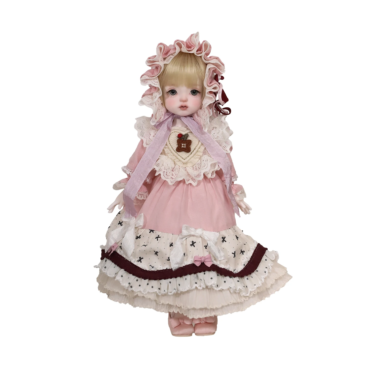 Bjd Doll 1/6 Thea Fullset Kawaii Antique Doll Anime Toy Baby Face Sculpt Pink Clothes Lolita Outfit ShugaFairy Resin Figure