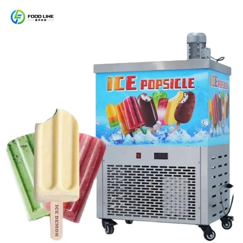 Customized Brand New Commercial Small Automatic Popsicle Machine Make Ice Cream Bars Lollipops Water Milk Fruit