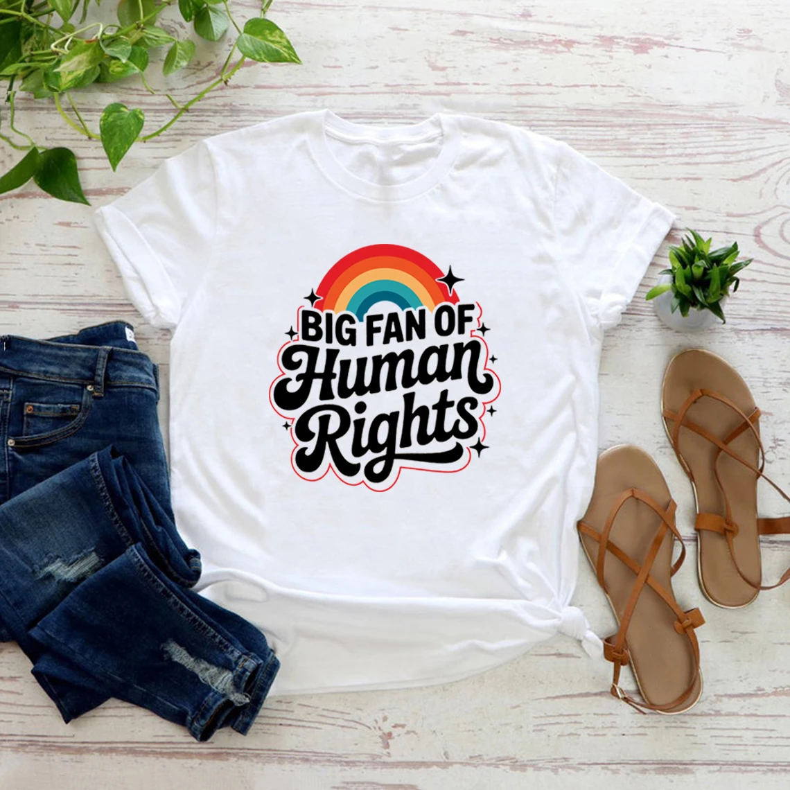 Big Fan of Human Rights T-Shirt Radicalized By Basic Decency T-shirt Unisex T Shirt Social Justice Tee Streetwear Casual Tops