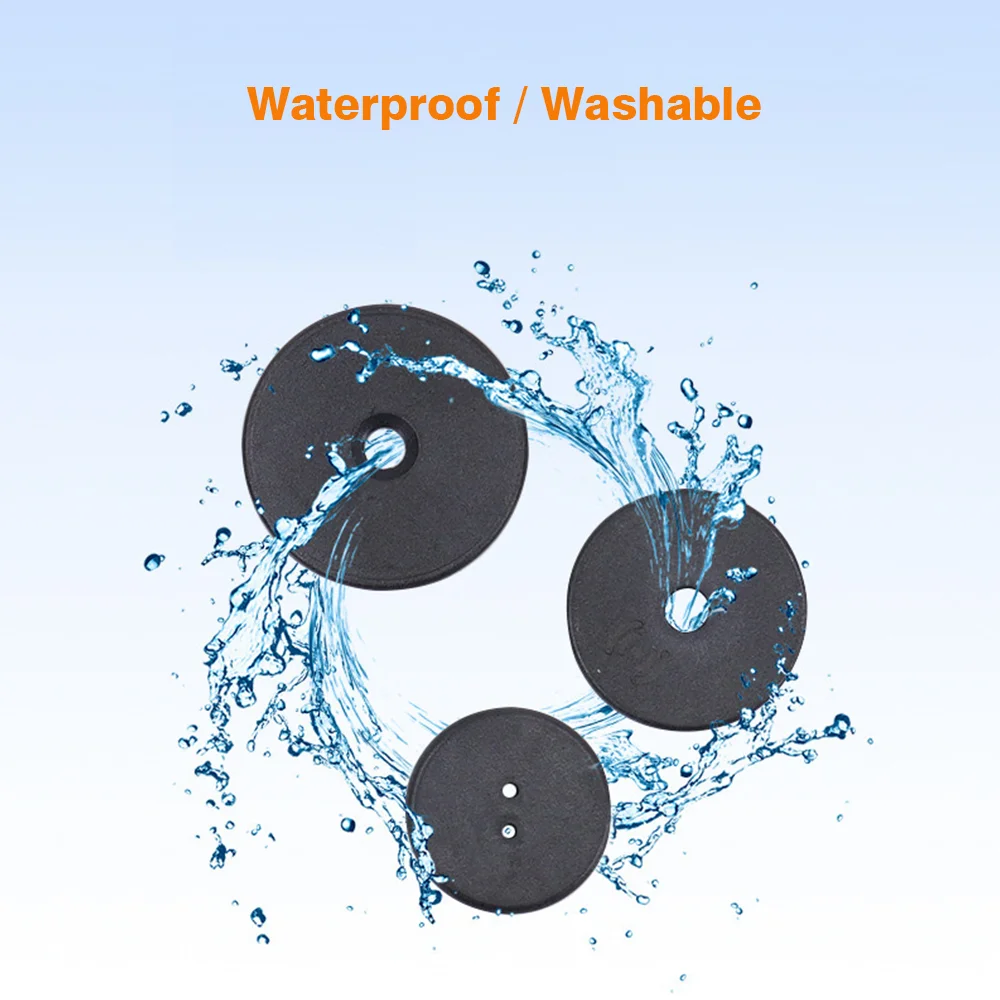 1pc Dimensioni alternative Moneta rotonda Super dura Resistente all'usura Identificazione RFID ad alta frequenza Etichetta butonica elettronica lavabile