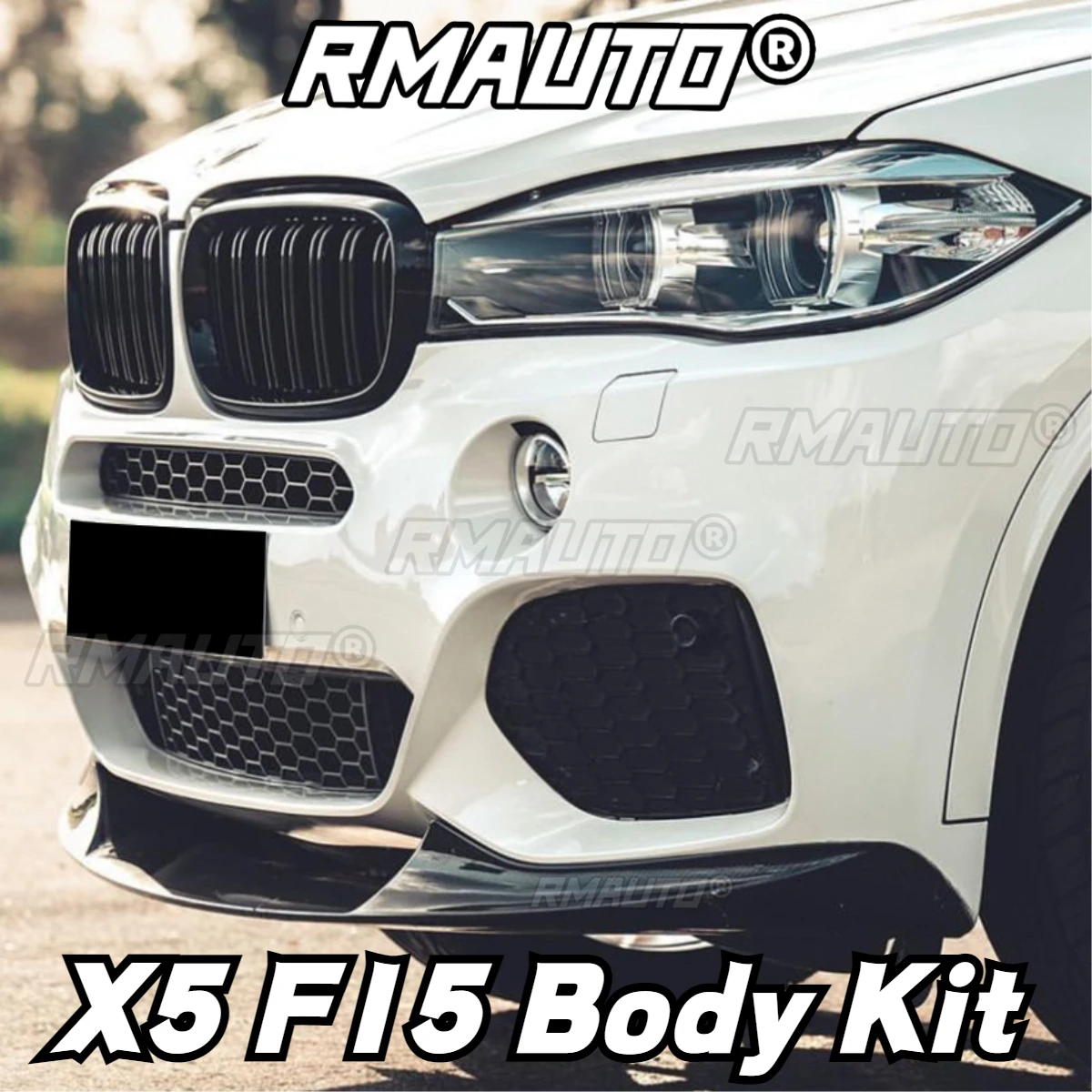 

Для X5 F15 Body Kit Автомобильный передний бампер, разделитель губ, диффузор, гоночная решетка для BMW X5 F15 M Sport 2014-2018, автомобильные аксессуары