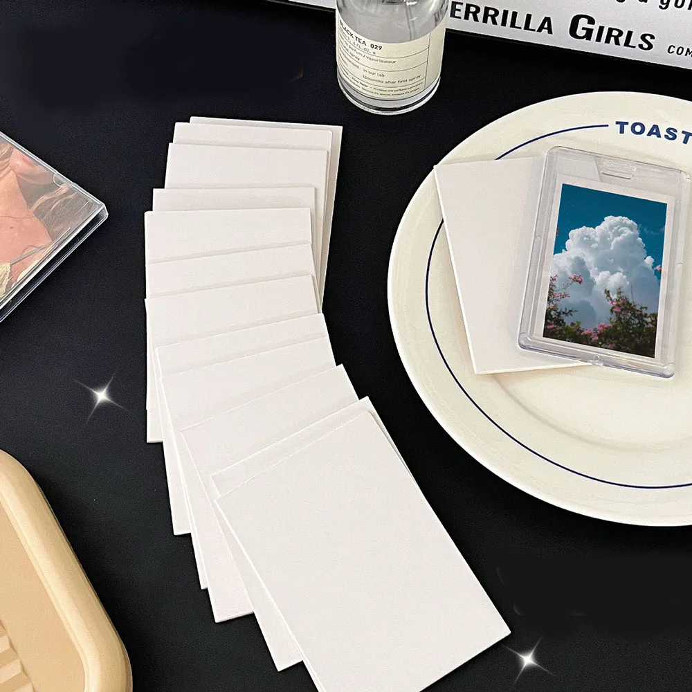 10pcs New Small Card Protective White Cardboard Handmake Card Thicked Paper Anti-bending Double Sided Thick Making Craft Paper
