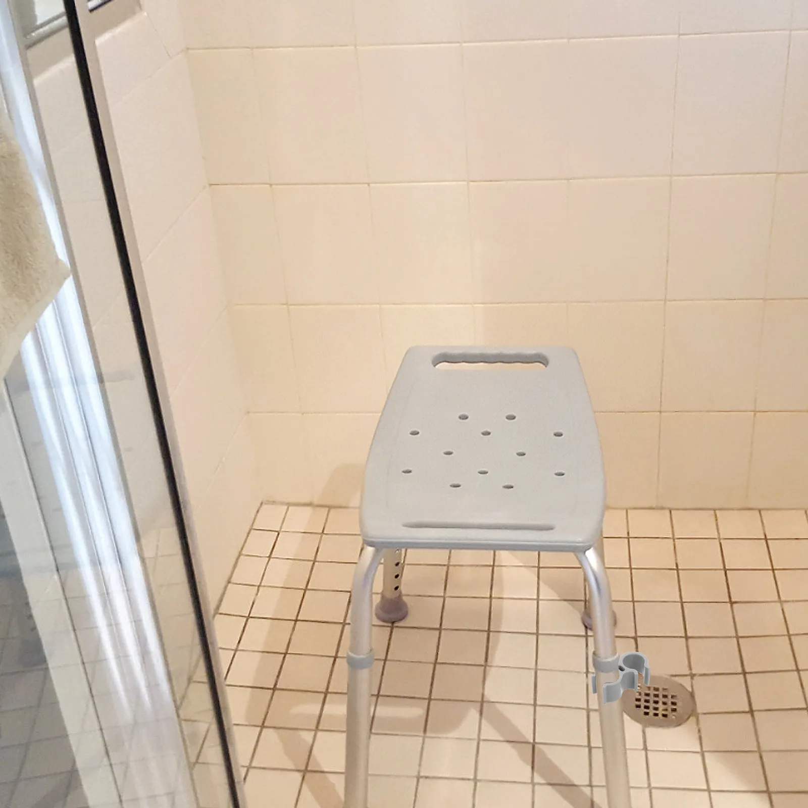 Elderly Shower Head Holder Universal Plastic Handheld Hose Holder Shower Chair Bath Seat Commode Transfer Bench Accessory