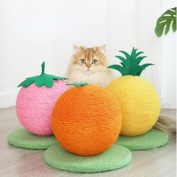 Cat Scratching Ball Toy Pineapple and Orange Cat Climbing Frame Grinding Paws Toys Kitten Scratcher for Pet Furniture Supplies