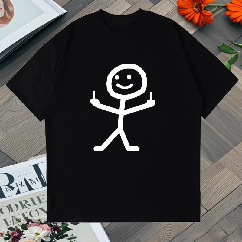 

Funny Middle Finger Printed Graphic 100% Cotton Oversized t-shirt Men Women Summer streetwear short sleeve t-shirts Unisex Tops