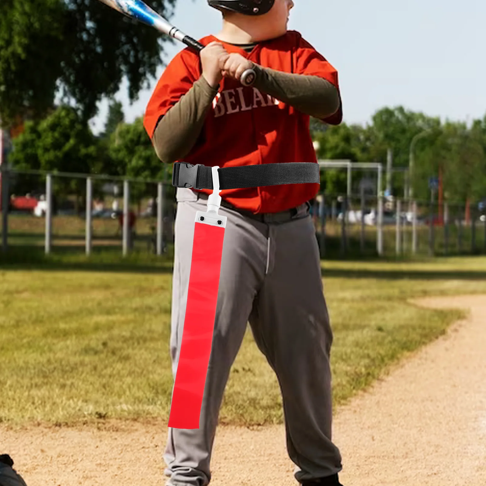 1 個アメリカンフットボールベルト旗ゲームリボンアクセサリー青少年専門トレーニング (ブルーエアバックルウエスト) フラグラグビー供給