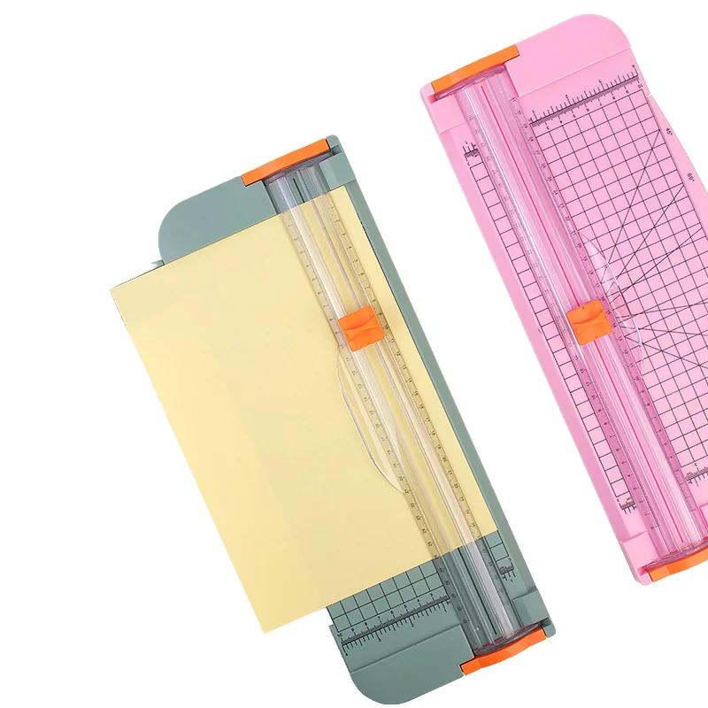 Manufacturer A4 plastic manual paper cutter hot pink white green paper cutting tool