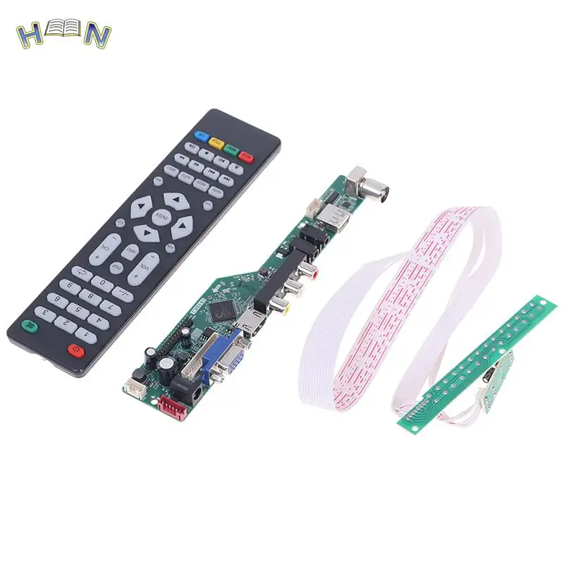 T.V53.03 Universal LCD TV Controller Driver Board V53 analog TV TV/AV/PC/HDMI/USB Media motherboard