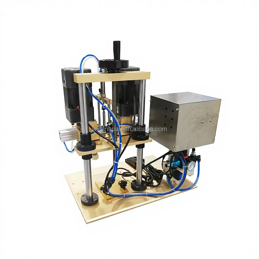 Desktop Semi Automatic Engine-Driven Cosmetics Spray Head Glass Bottle Screw Twist Close Capping Machine