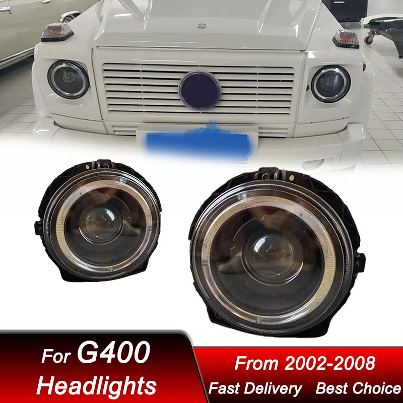 

Pop Car Headlights For Mercedes-Benz W463 G63 G400 2002-2008 Full LED Auto Headlamp Assembly Projector Lens Accessories Kit