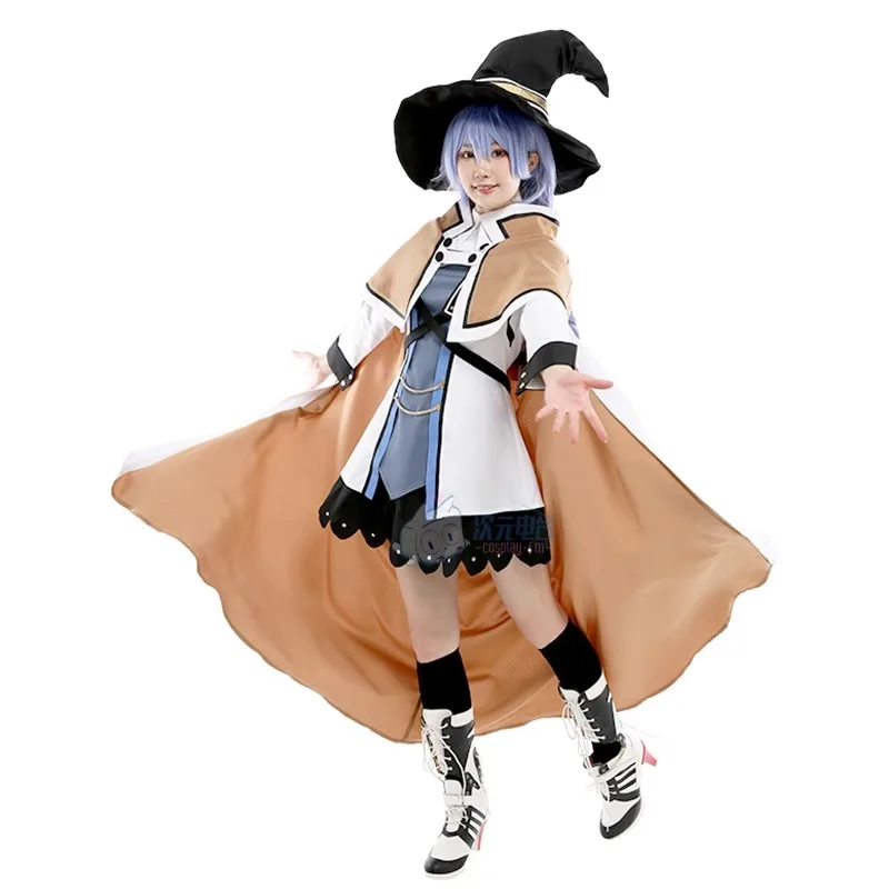 Anime Mushoku Tensei Isekai Ittara Honki Dasu Roxy Migurdia Cosplay Costume Women Cloak Top Skirt Hat Halloween Witch Uniform