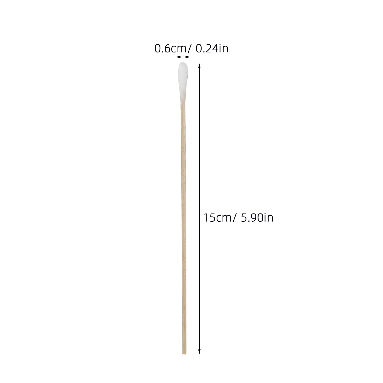 500 قطعة 15 سنتيمتر مقبض طويل مسحات القطن صحية الخشب عصا رئيس واحد لتنظيف المجوهرات أدوات دقيقة متعددة الأغراض القطن