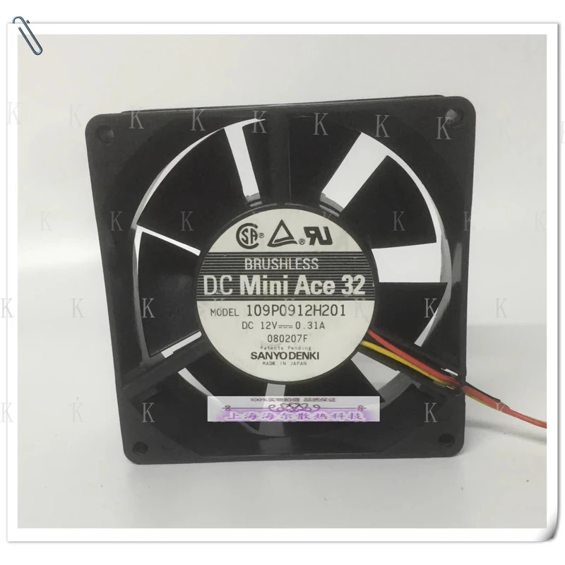C  FOR  SANYO 109P0912H201 DC12V 0.31A 9032 9CM 3-Wire Cooling Fan