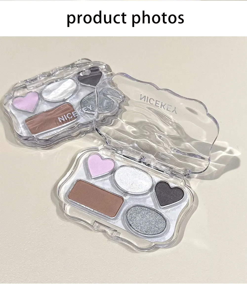 NICEKEY Farbenfrohe Lidschatten-Palette Lila Glitzer Perlmutt Matt Lidschatten Schimmerndes Make-up Langanhaltender Highlighter Augen-Kosmetik – Detail 17