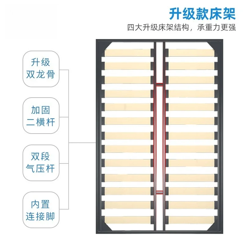 Invisible folding bed hardware accessories, multi-functional storage folding bed forward rollover, hidden flip bed hardware
