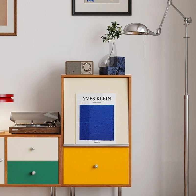 

Medieval Bauhaus chest simple living room locker creative entrance cabinet storage cabinet sofa side cabinet