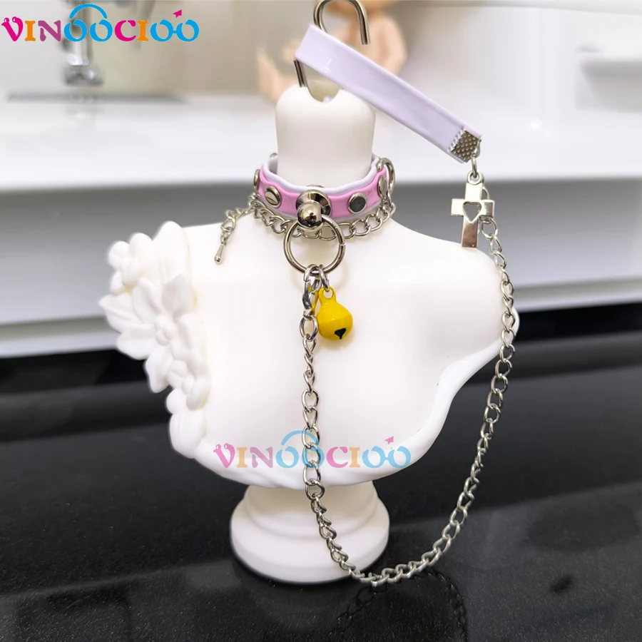 1/3 1/4 1/6 BJD Doll Necklace Hand Collar Lead Rope Doll Chain Choker With Bell Doll Toy Accessories