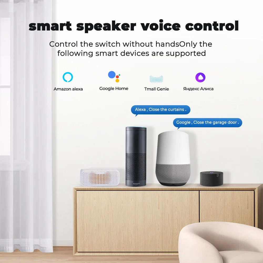 Tuya-Joli Intelligent Wifi RF433 pour Volet Roulant, Moteur Électrique, Commande Vocale avec Alexa Google Home