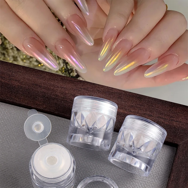 Poudre à ongles plaquée cristal, 0.5g, transparente, Ultra brillante, effet de galvanoplastie, jaune, rose, à friction, métallique au clair de lune
