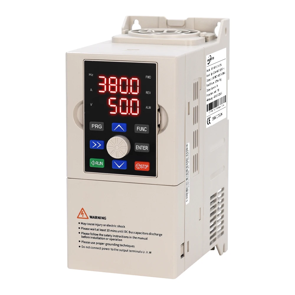 Variable Frequency Drive VFD Inverter 380V 0.75/1.5/2.2KW Vector Control AC Motor Speed Controller for Water Pump Fan Conveyor