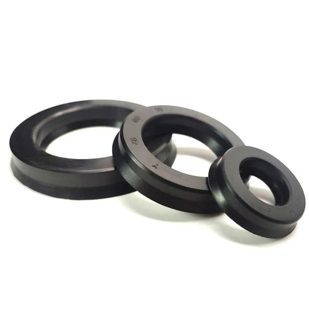 10-50Pc ID 9-25mm OD 19-40mm NBR Y-shaped Frameless Oil Seal Ring Shaft With Double Lip Sealing Gasket Black Rubber Sealing Ring