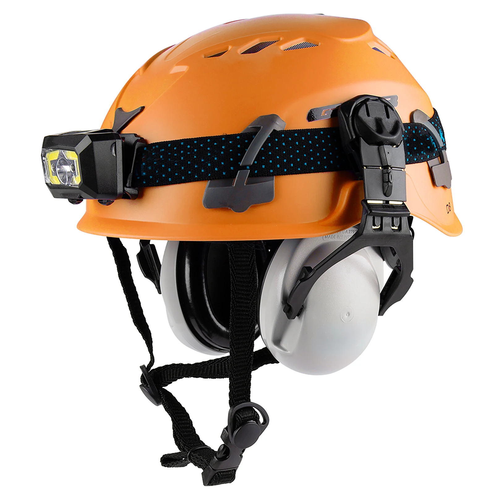 

Climb Helmet Climbing Helmet Cycle Safety Helmet with Headlamp Earmuff Taillight Attachment Points for Hiking Climbing Caving