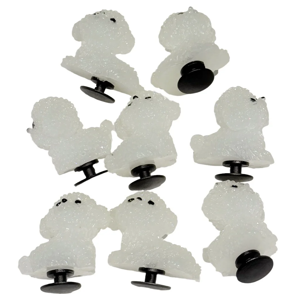 

8 шт., светящиеся подвески для обуви из ПВХ с мультяшными животными и собаками, подвески для сабо, булавки для садовой обуви, украшение на пуговицы, праздничный подарок