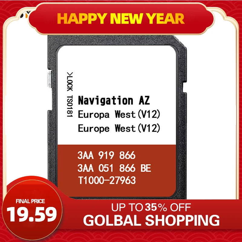 

RNS315 SD V12 2020-2021 West Western Europe Card New Original Map GPS for Volkswagen RNS Systerm Navi Gps