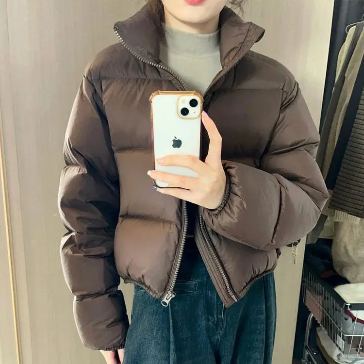 

Свободное хлопковое пальто Thiened для женщин, корейский стиль, с высокой талией, маленький размер, зимнее, теплое, повседневное верхнее одеяние