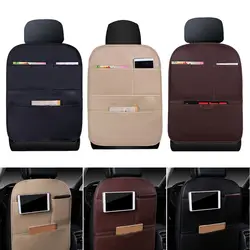 Multi-function Backrest Cover Anti-kick Mat Hanging Car Seat Back Protector Organizer Pocket Auto Storage Bag Children Kick Pad