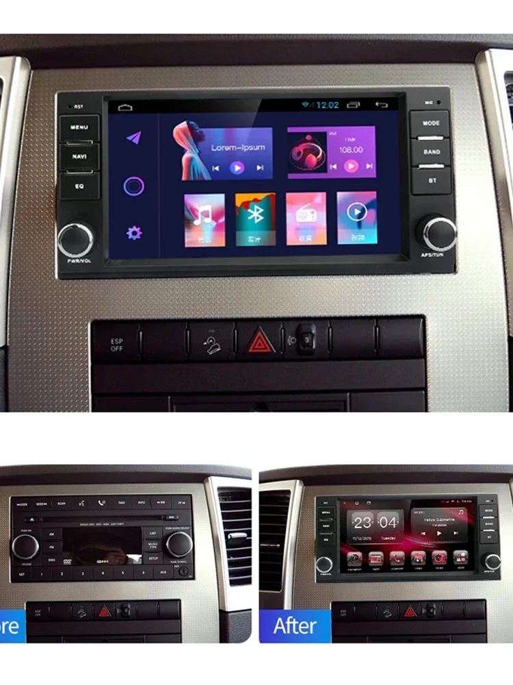 12G+256G Carplay Auto Android 14.0 4G LTE IPS Car DVD Player GPS WIFI Bluetooth RDS Radio for Jeep Grand Cherokee 2011 2012 2013