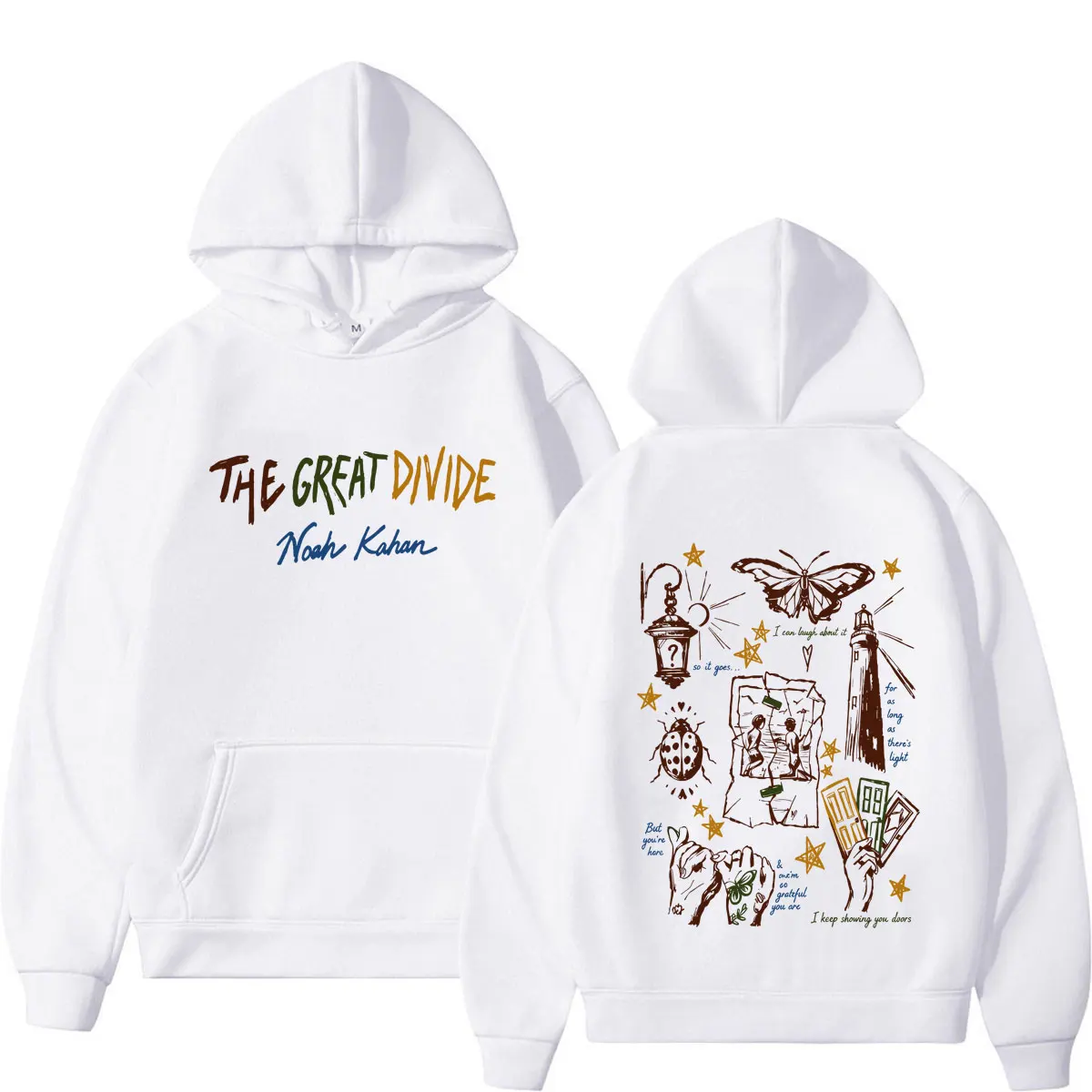 Noah Kahan The Great Divide Tour 2026 Merch Sweatshirt Herren Damen Hip-Hop Hoodies Lange Ärmel Lässiger Vintage Loose Pullover – Detail 3