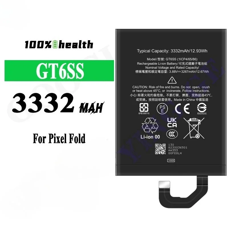 GPDX1/GT6SS for Google Pixel Folding  Phone Battery High Quality High Capacity Replacement Bateria Grade A Cell with Tools