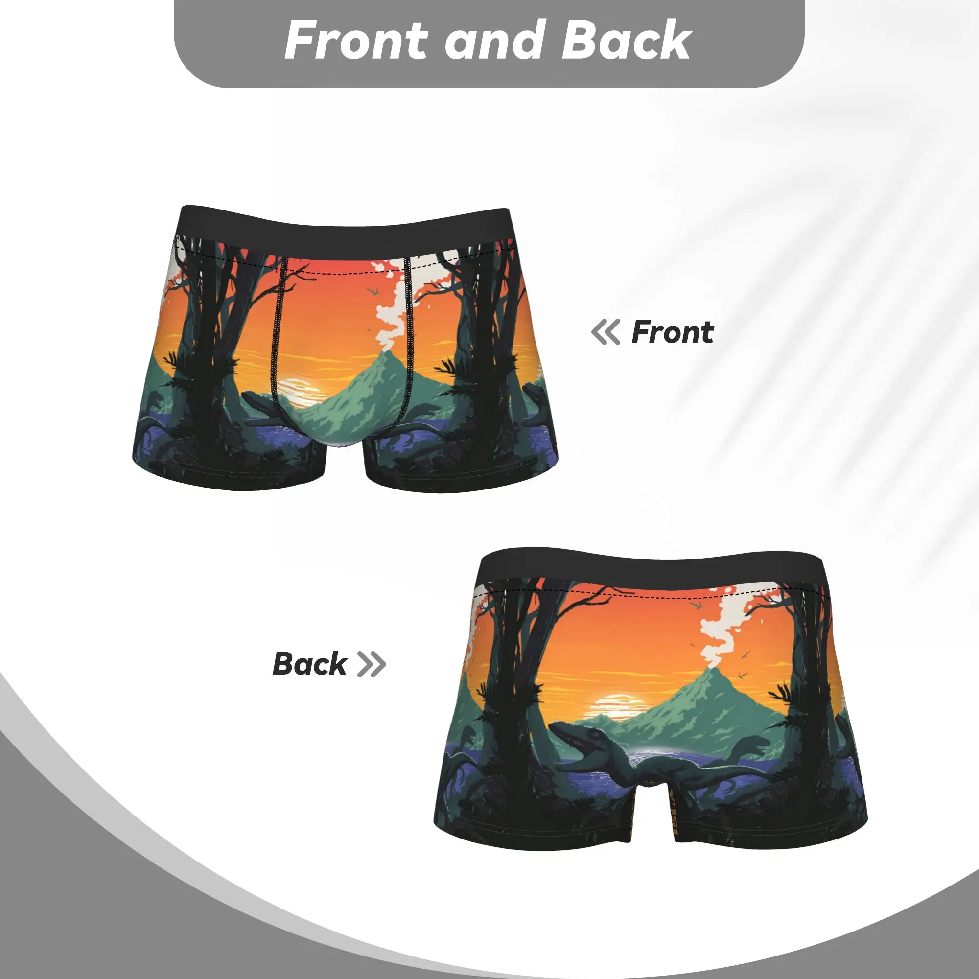 الجوراسي بارك الملابس الداخلية مضحك السروال مخصص DIY السراويل ملخصات للرجل 3D الحقيبة زائد حجم الجذع