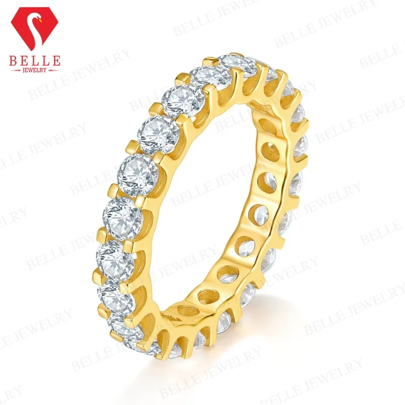 925 Sterling Silver D Color VVS1 Moissanite Ring Soild 18K 14K 10K White Gold Bridal Set Jewelry Wedding Engagement Ring Charms