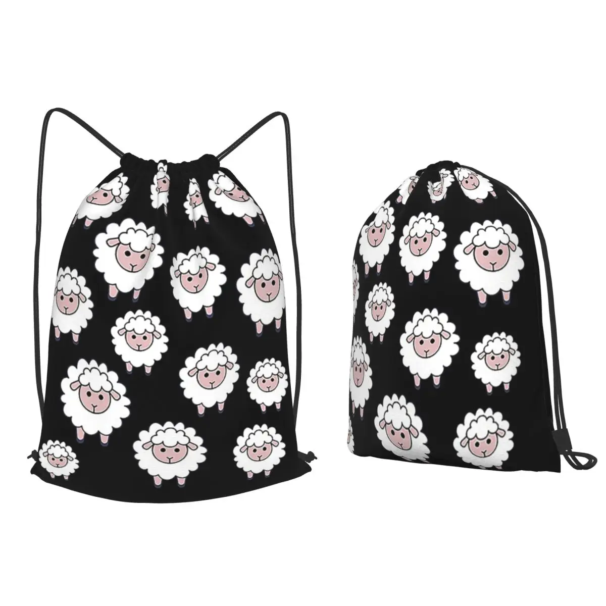 A Sweet Herd Of Sheep Is Watching You Backpacks Portable Drawstring Bags Sundries Bag Book Bags for Man Woman School