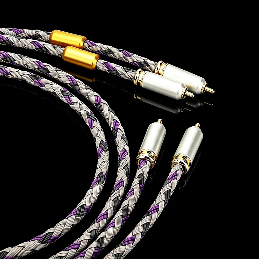 High Quality Pair HiFi Audio Cable Signature S3-1 OCC Copper Singled-Ended Audio Interconnect RCA Cable