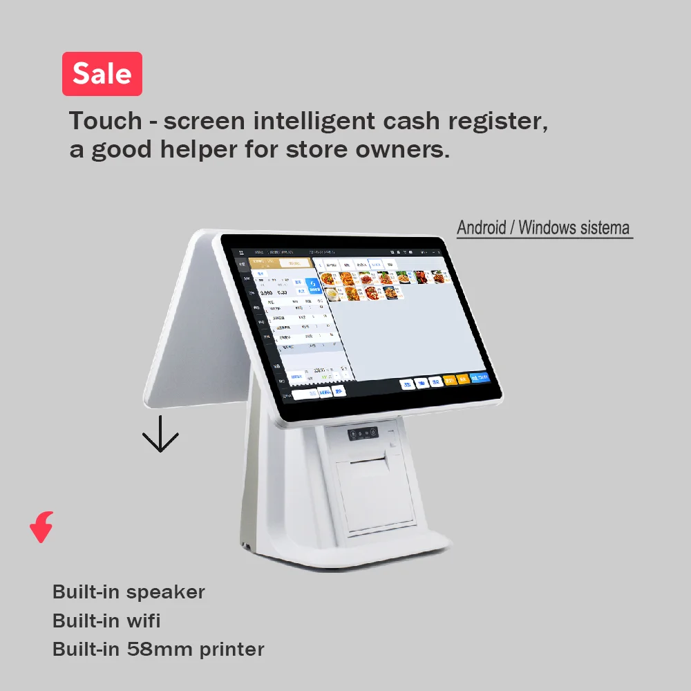Macchina per sistemi POS: registratore di cassa intelligente touch-screen. Supporta più lingue, sistemi e interfacce.