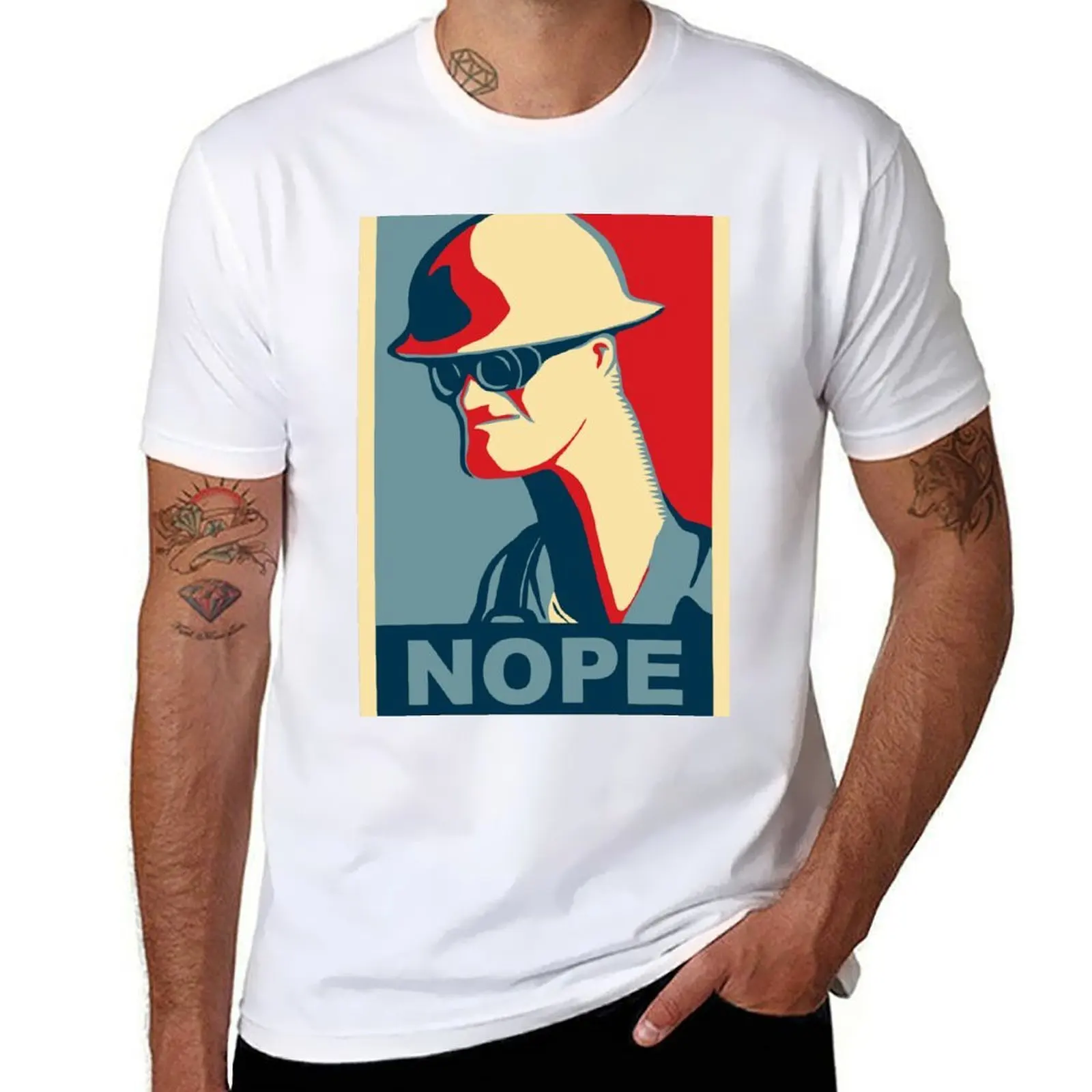 

Team Fortress 2 - Engineer Nope.avi T-Shirt man t shirt cotton high quality cotton tshirt 100% T-Shirt