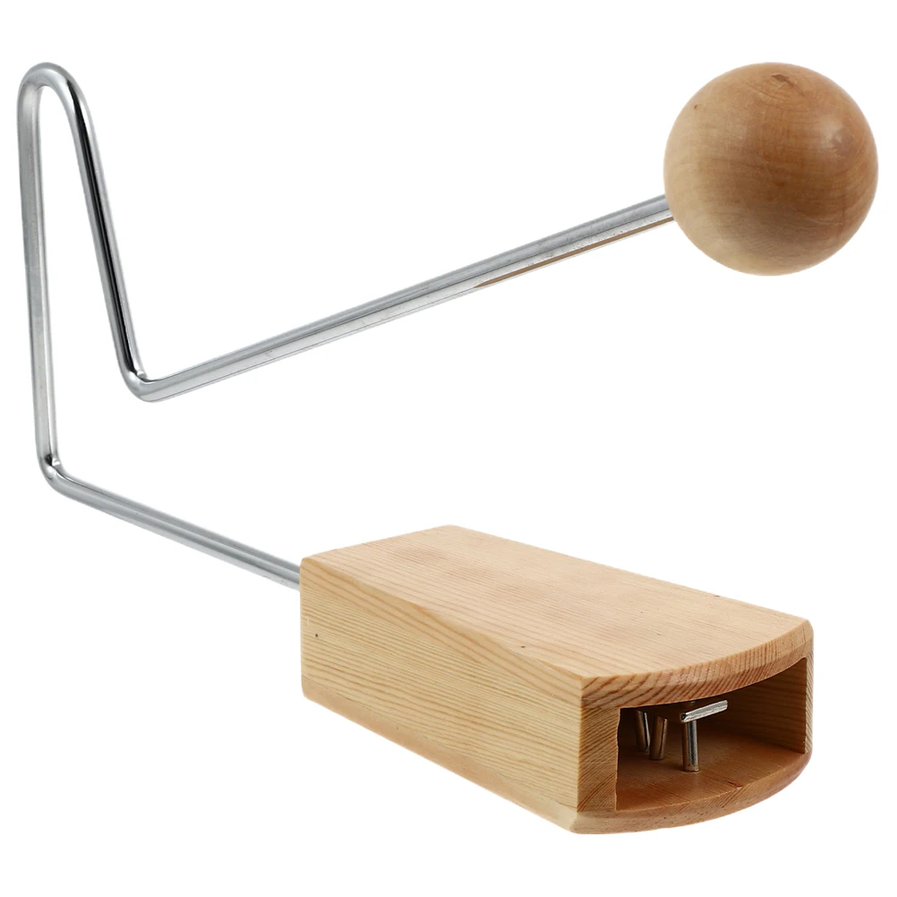

Wooden Ball Bangzi Percussion Instrument Stainless Steel Drums Kids Musical Toys Educational Orff Hand Small Vibraslap
