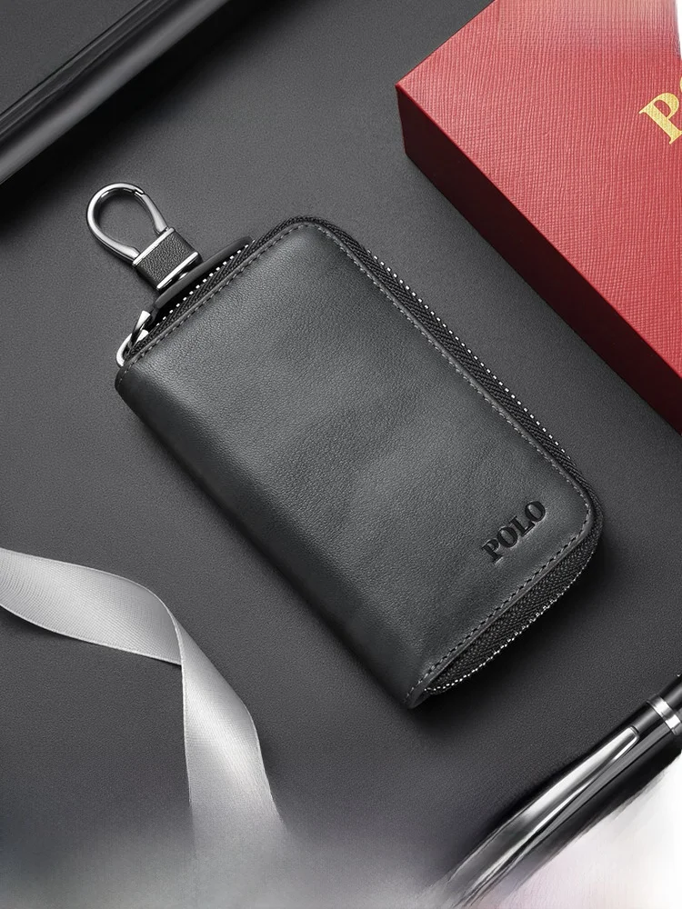 genuine-leather-key-bag-portable-multi-function-men's-car-key-storage-wallet-card-holder-integrated-business-ol-style