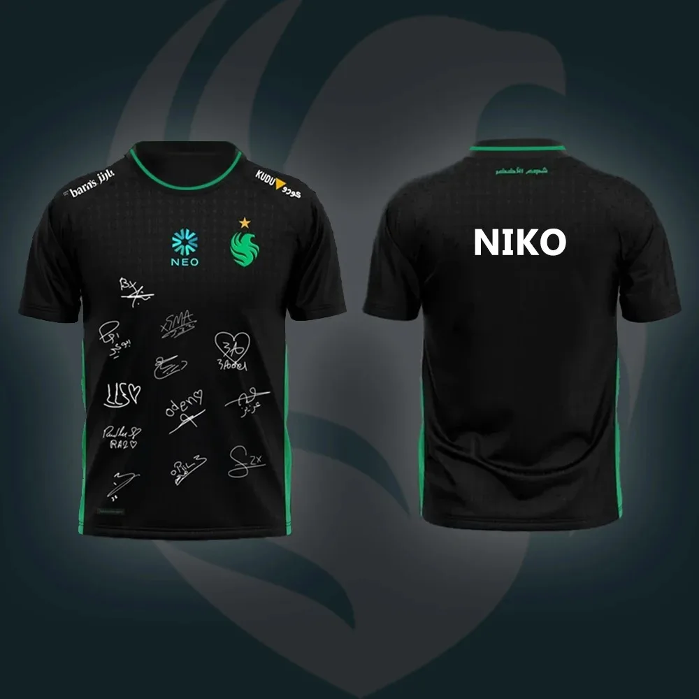2026 New Team Falcons CS2 Esports Jersey NiKo M0NESY TeSeS Professional Gaming Shirt Breathable Family Clothing Top