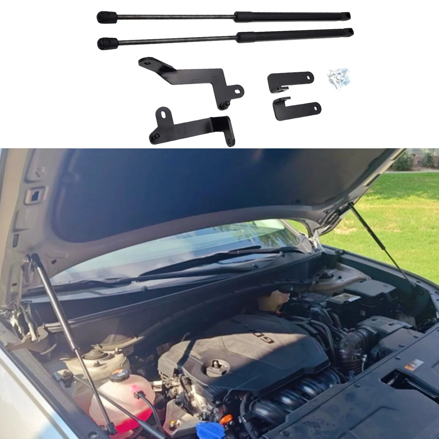 

Fit for Hyundai Tucson 2022 2023 2024 2025 Stainless Steel Front Engine Hood Struts Bonnet Shocks Absorbers Dampers Lift Support