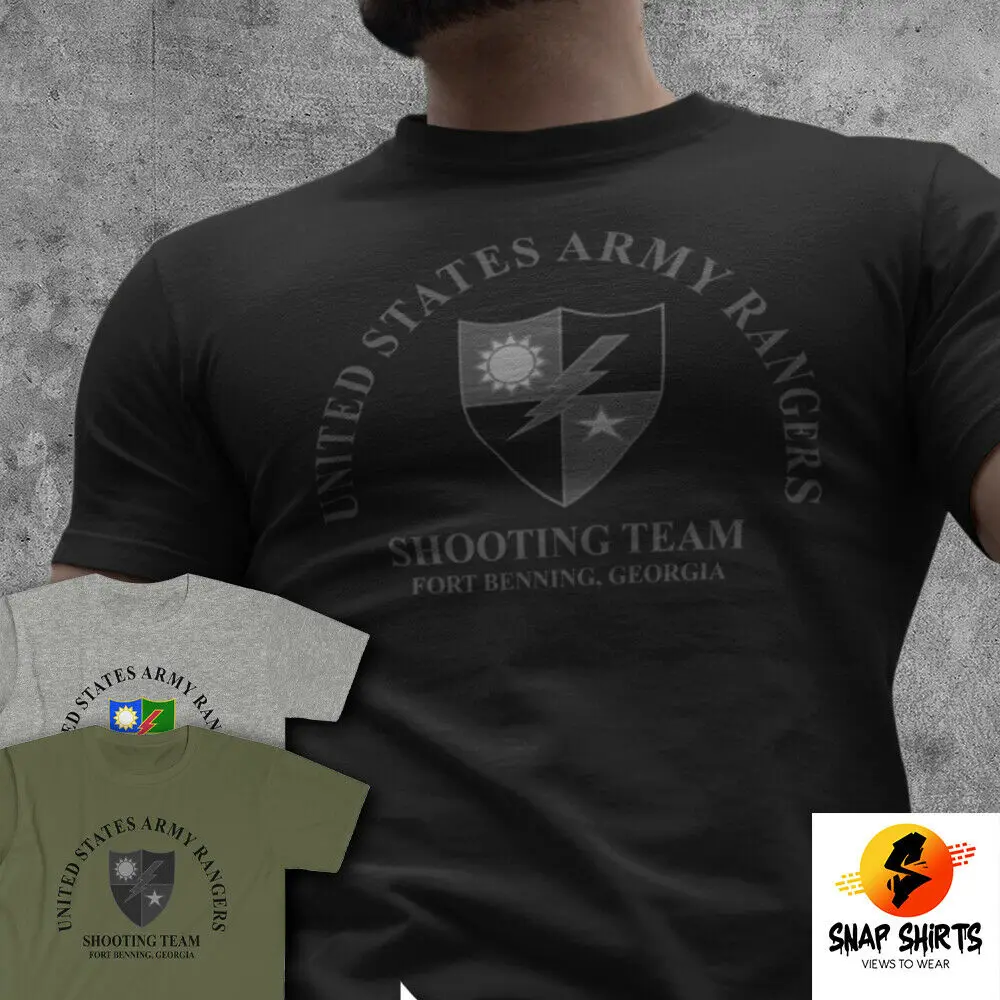 US Army Rangers Shooting Team Fort Benning Special Forces T-Shirt. Summer Cotton Short Sleeve O-Neck Mens T Shirt New S-3XL